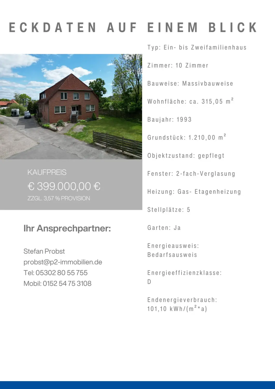 Hausbeschreibung von P2 Immobilien