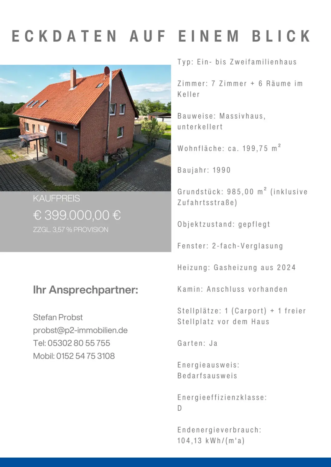 Hausbeschreibung von P2 Immobilien